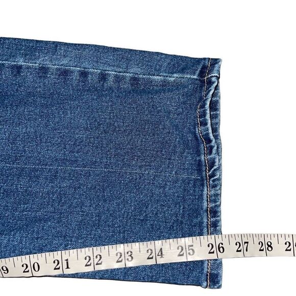 FRAYED Denim High Rise Straight Jeans 32 - Picture 6 of 8